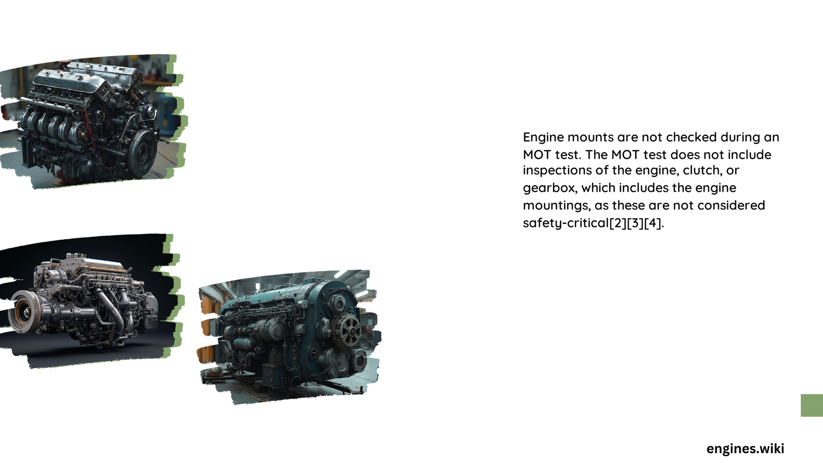 are engine mounts checked in mot