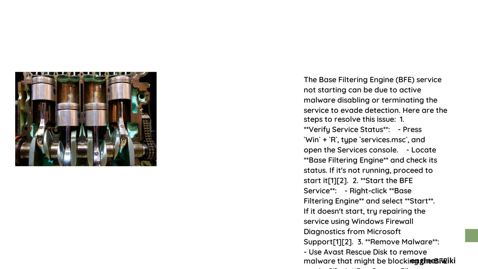 base filtering engine wont start