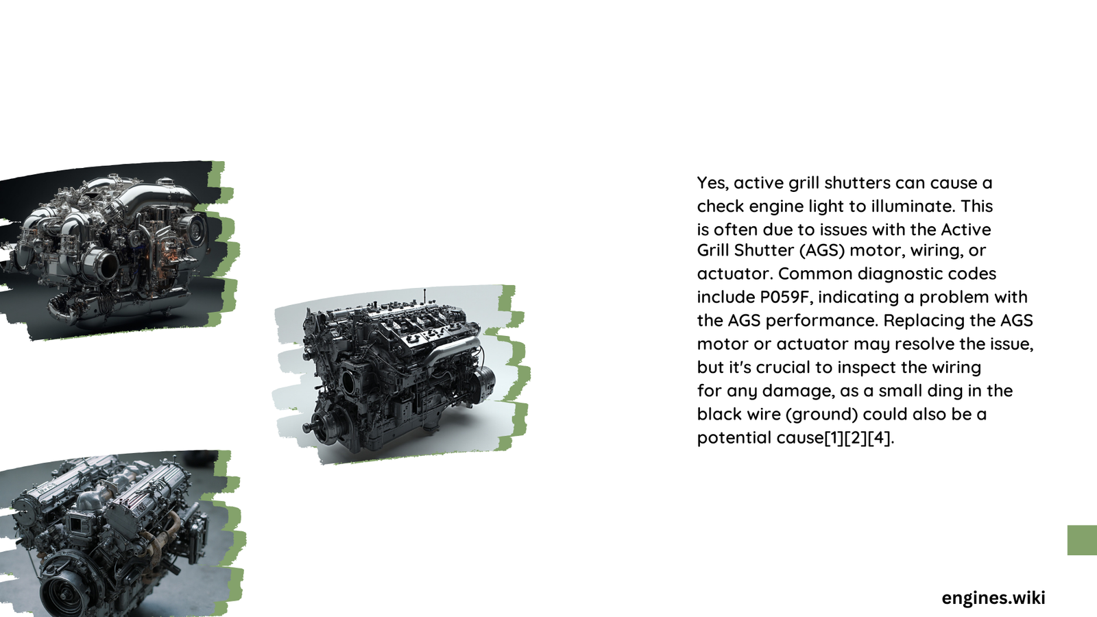 can active grill shutter cause check engine light