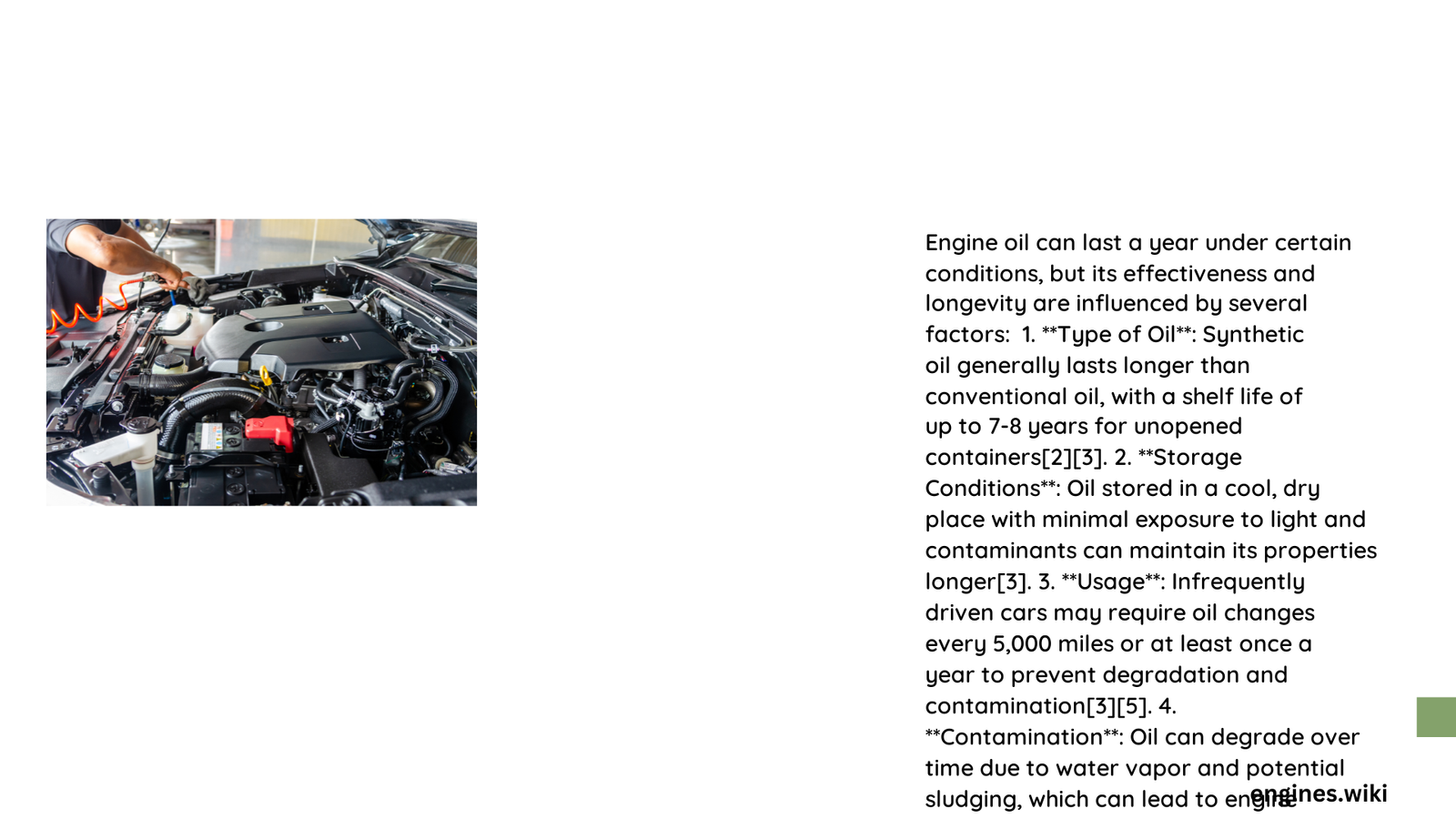 can engine oil last a year