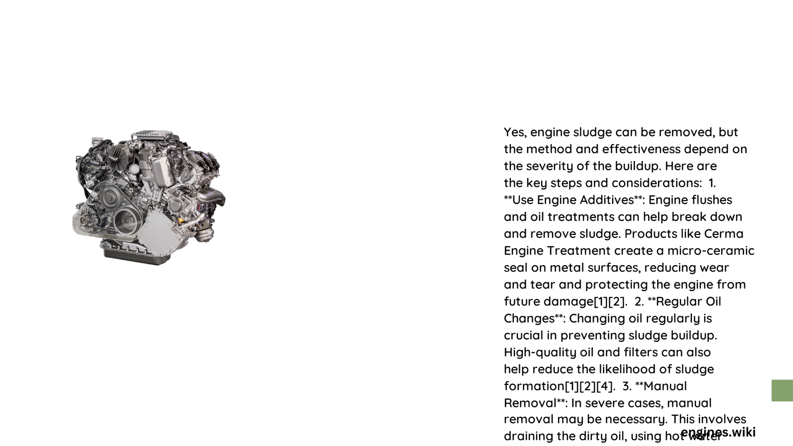 can engine sludge be removed