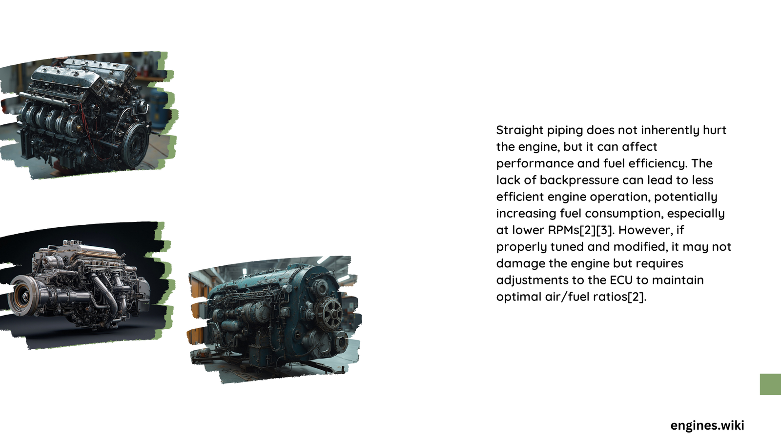 does straight piping hurt engine