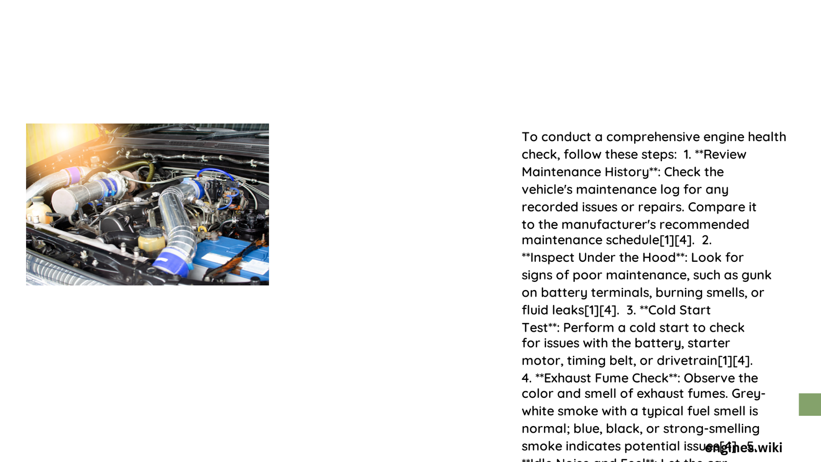 engine health check