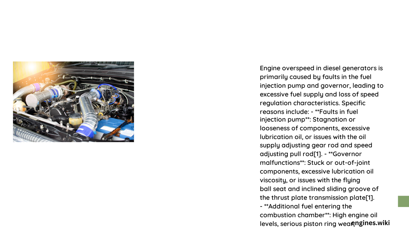 engine overspeed reasons