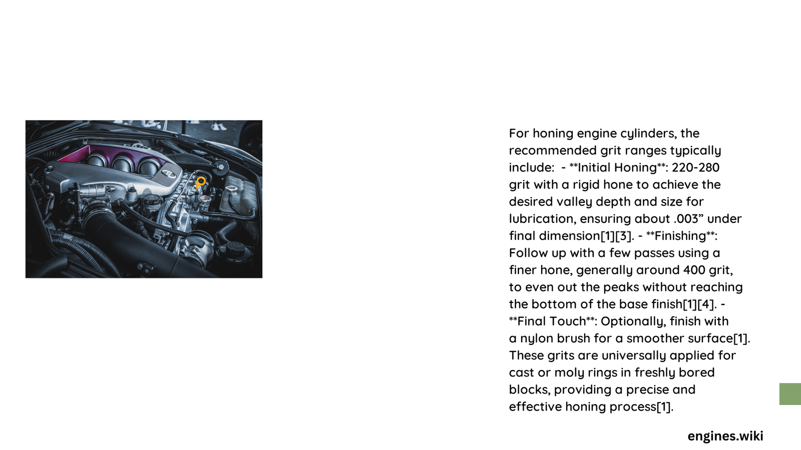 what grit to hone engine cylinders