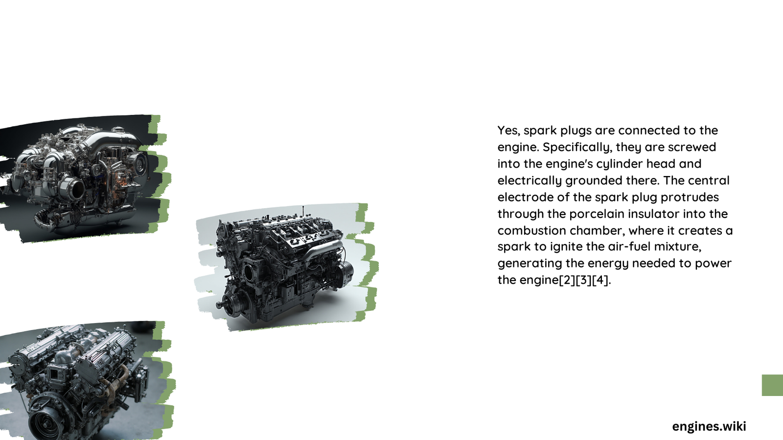 are spark plugs connected to engine