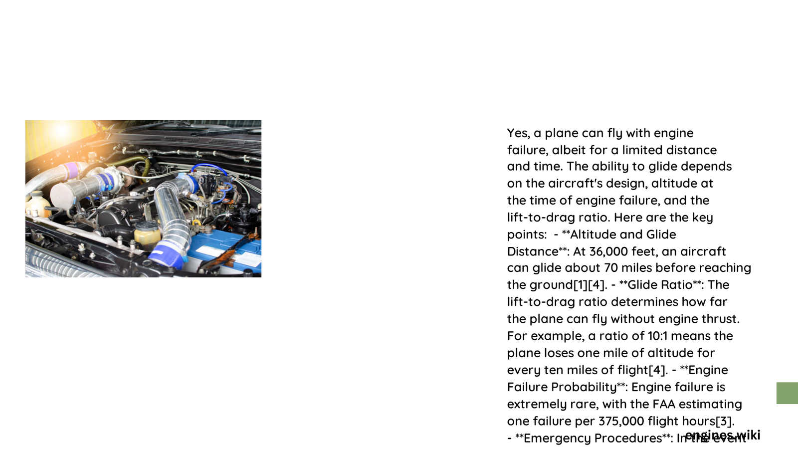 can a plane fly with engine failure