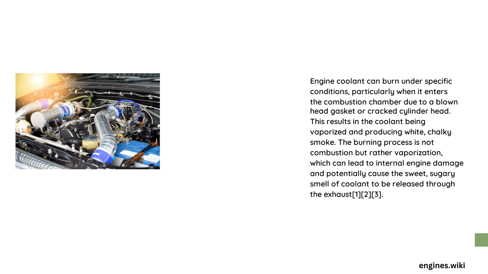 can engine coolant burn
