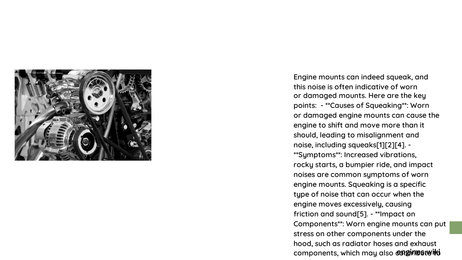 can engine mounts squeak