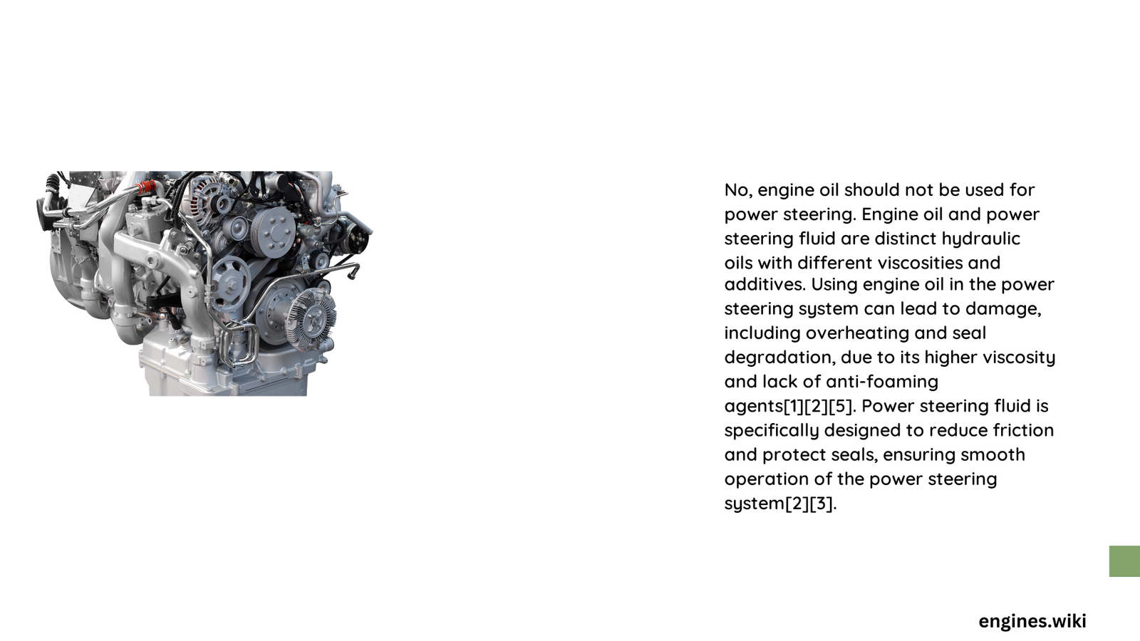 can engine oil be used for power steering
