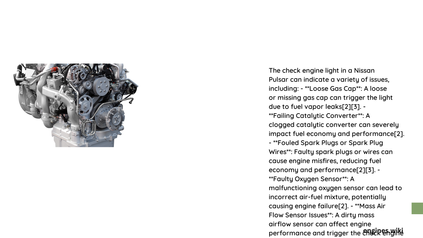 check engine light nissan pulsar