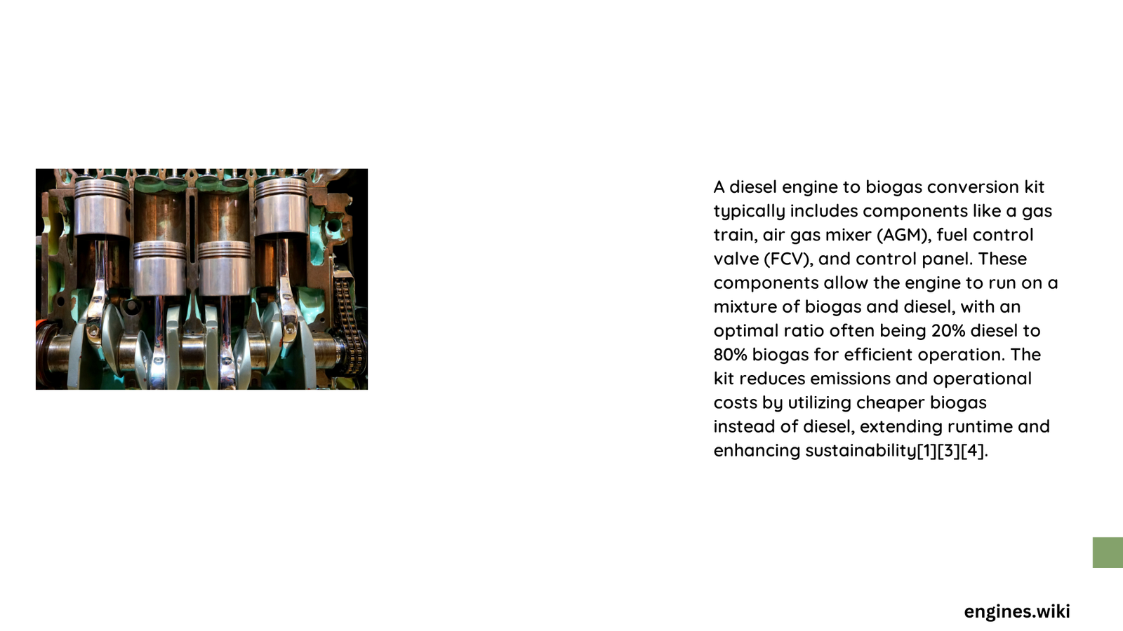 diesel engine to biogas conversion kit