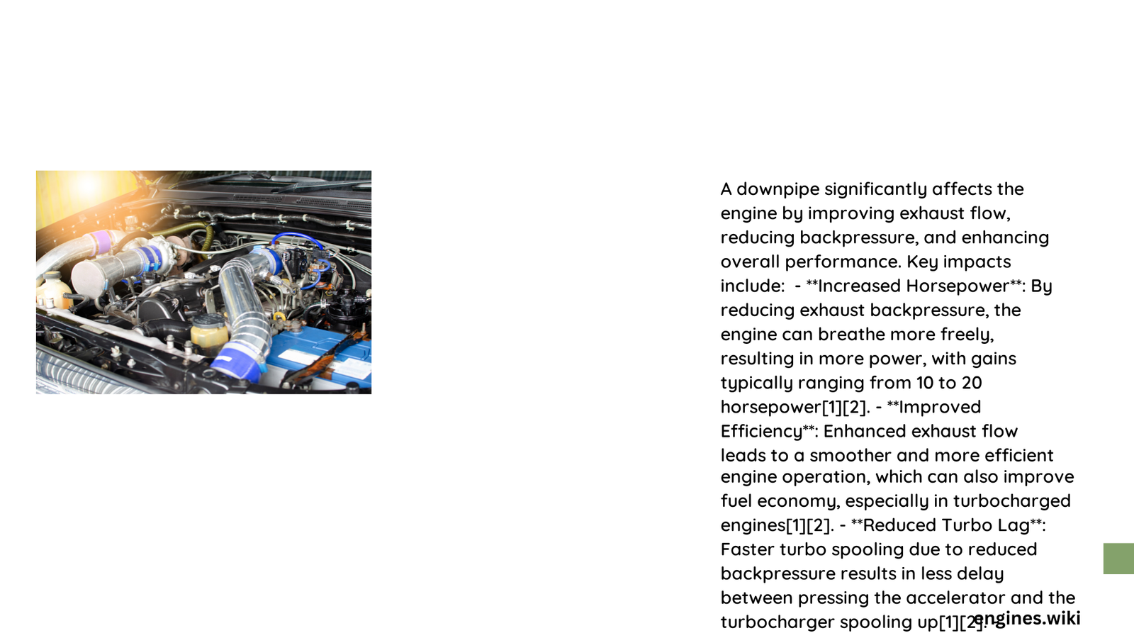 does downpipe affect the engine