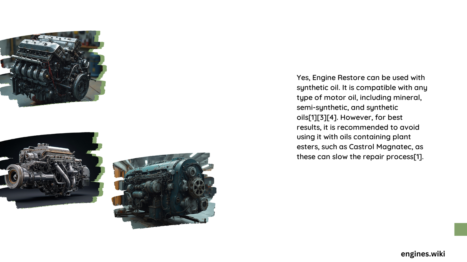 does engine restore work with synthetic oil