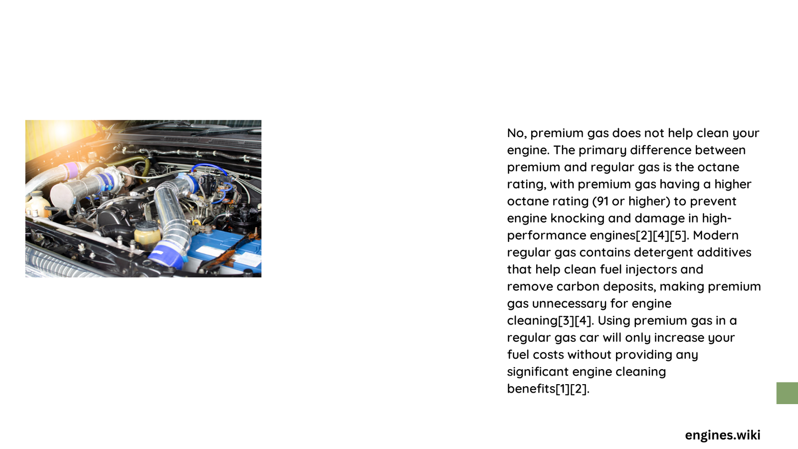 does premium gas help clean your engine