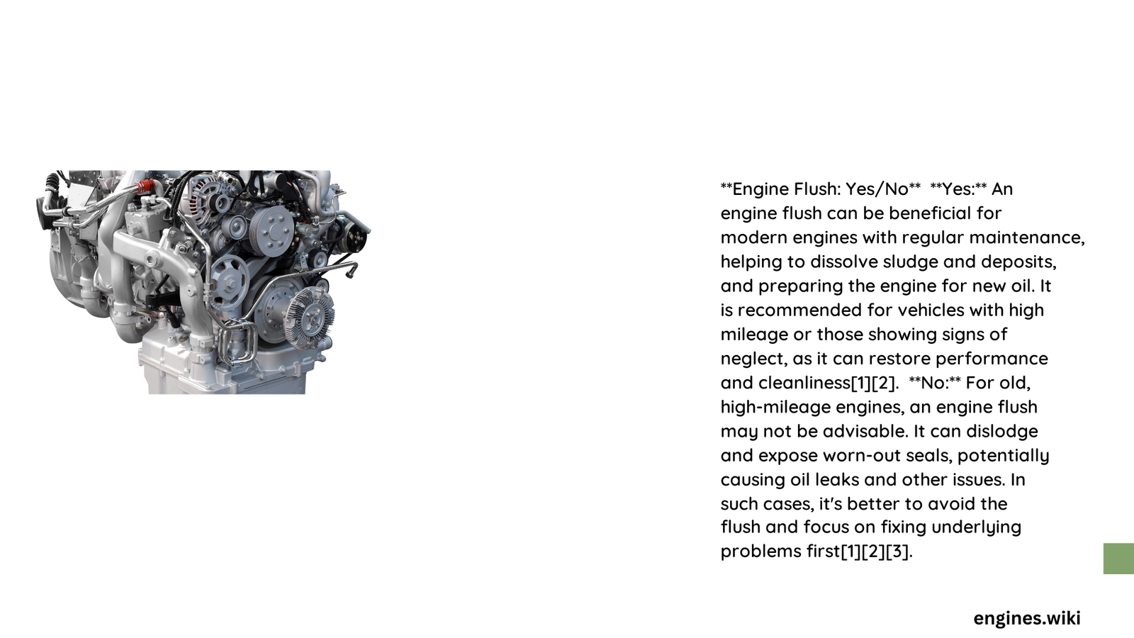engine flush yes no
