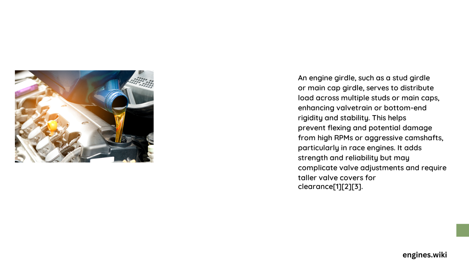 engine girdle purpose