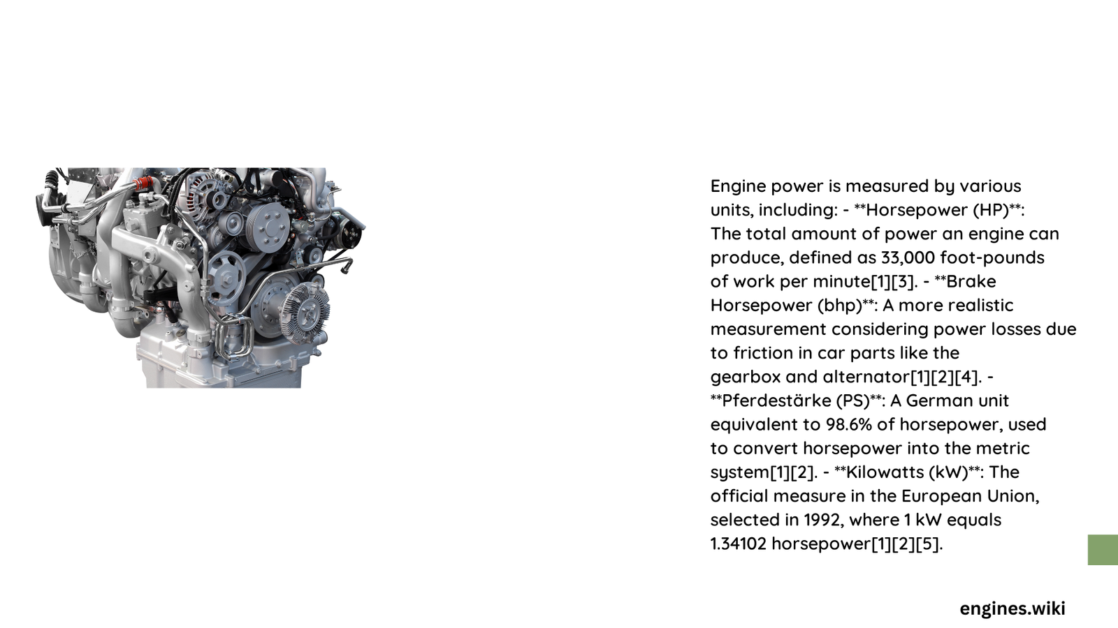 engine power is measured by