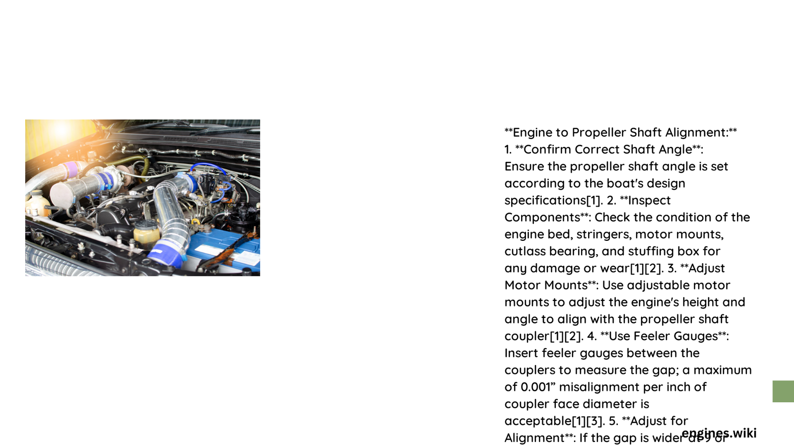 engine to propeller shaft alignment