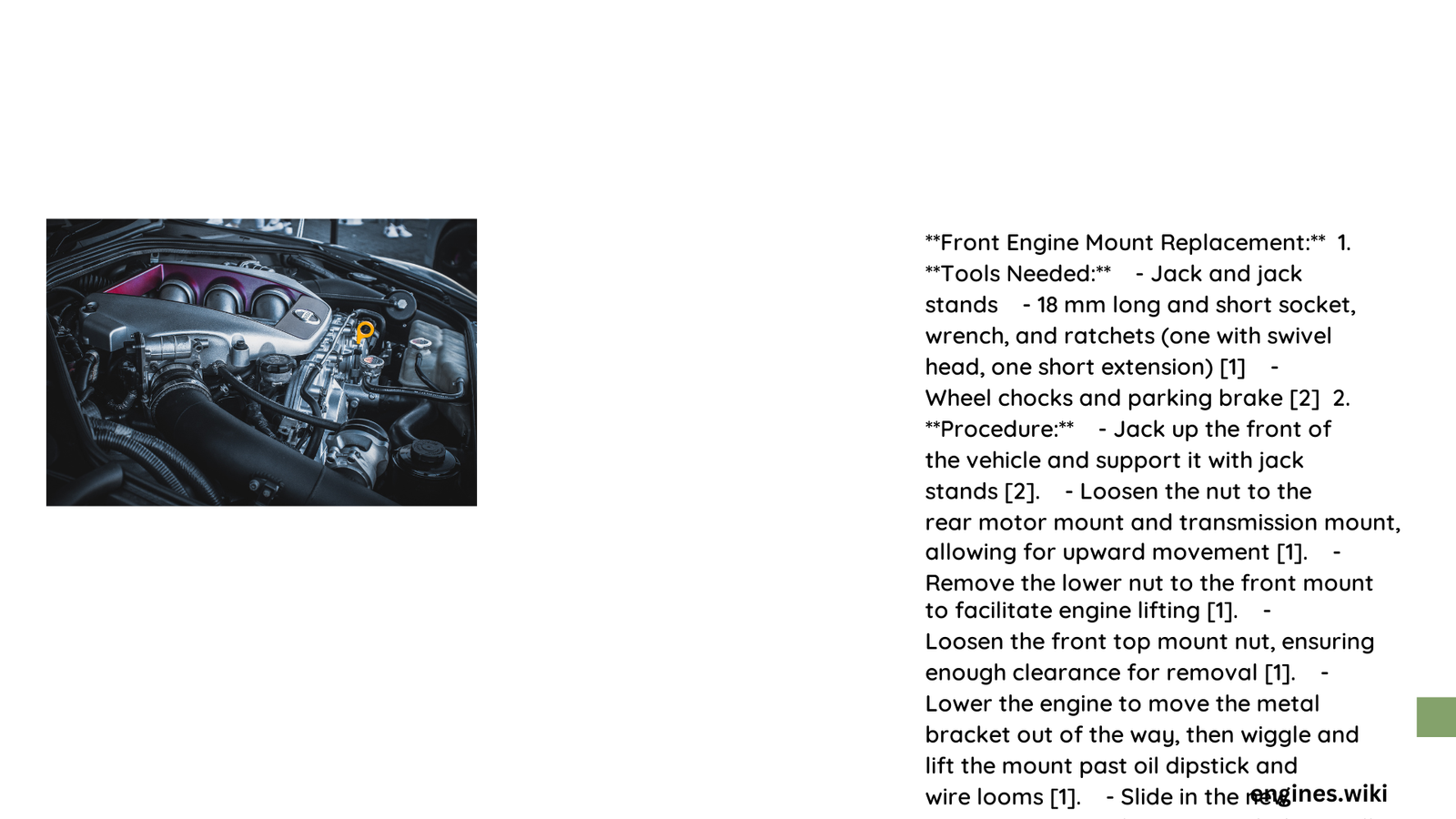 front engine mount replacement