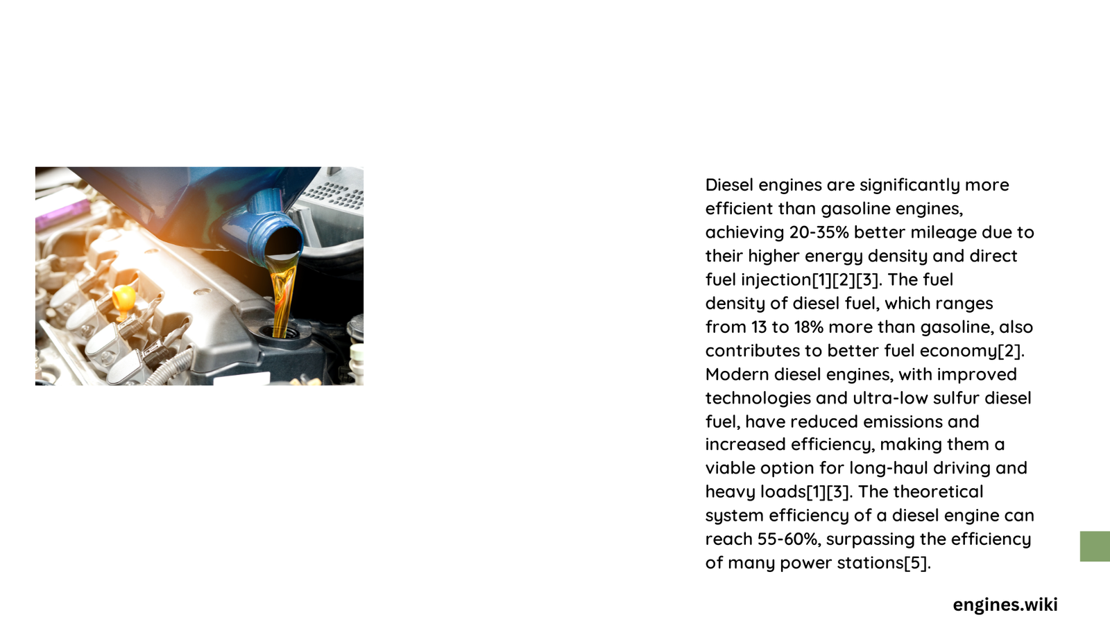how efficient is diesel engine