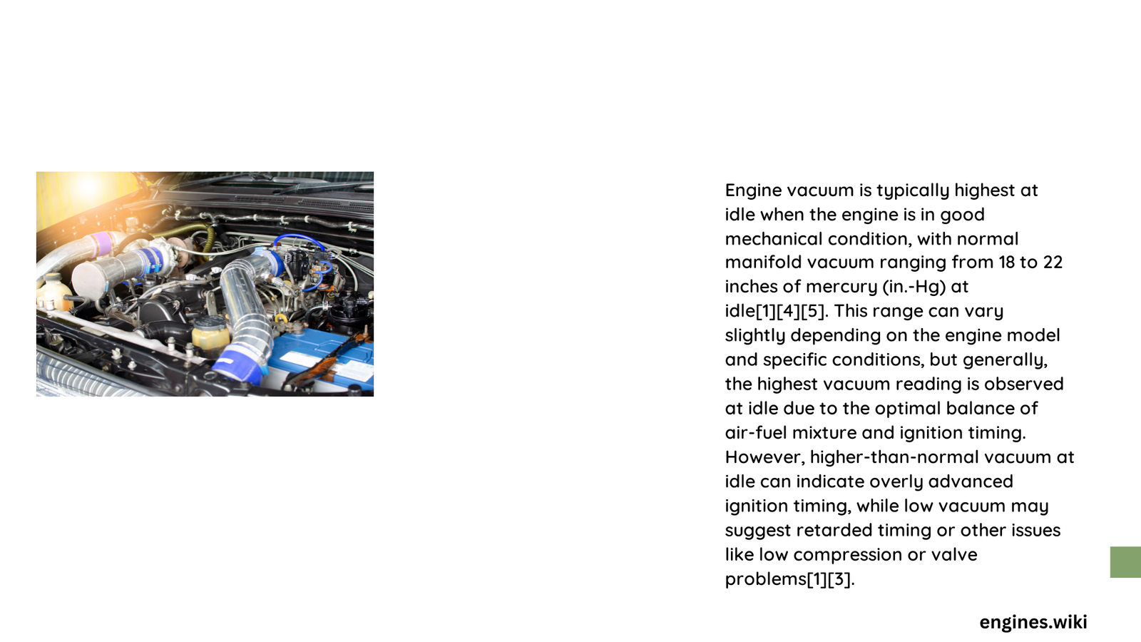 is engine vacuum highest at idle