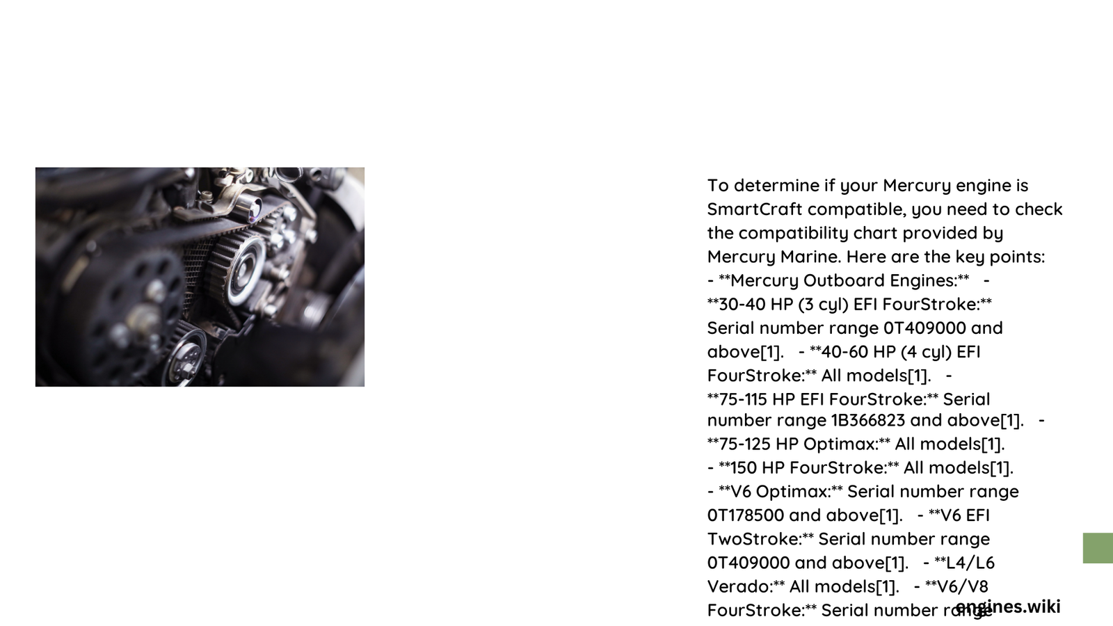 is my mercury engine smartcraft compatible
