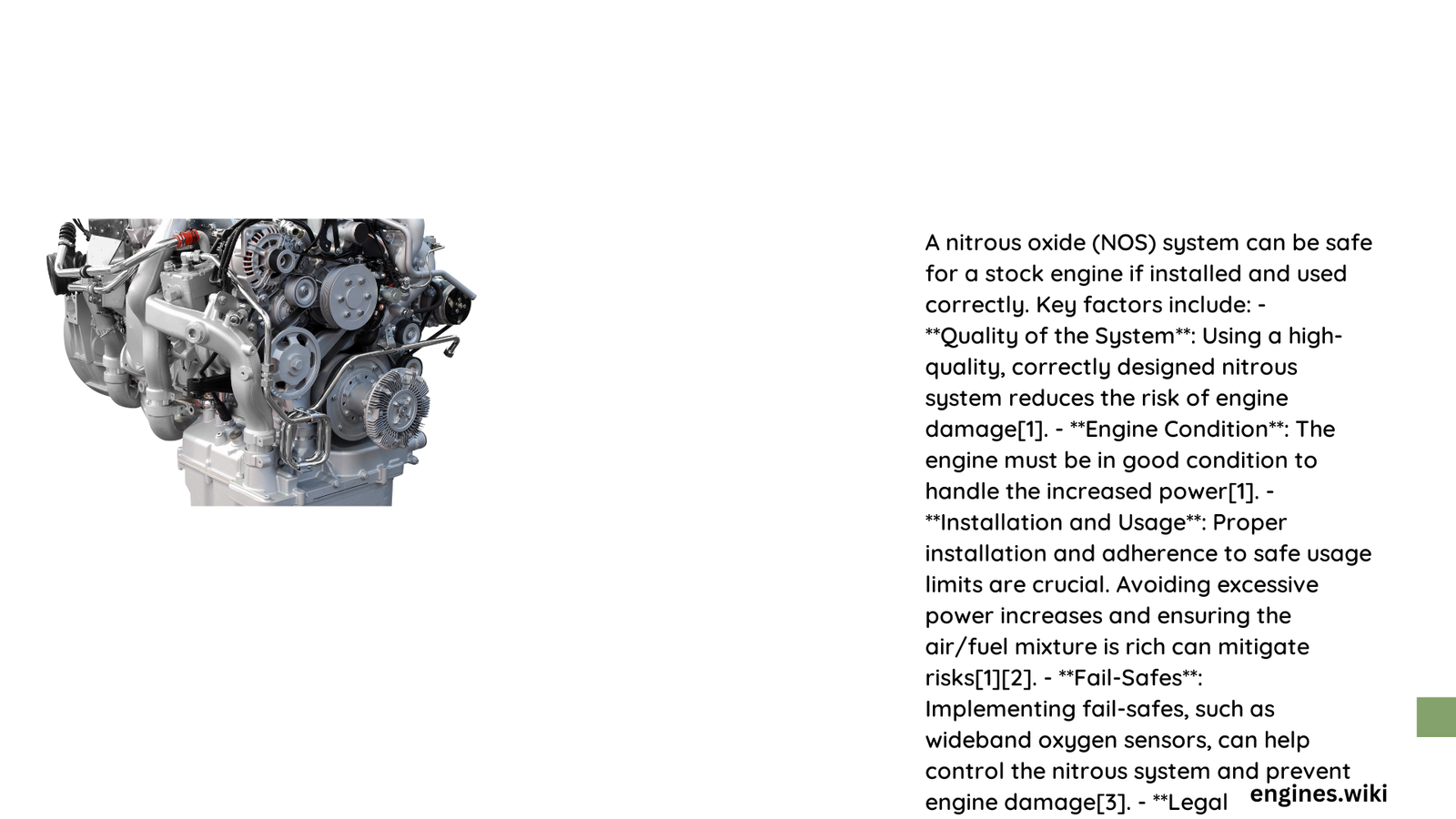 is nos safe for a stock engine