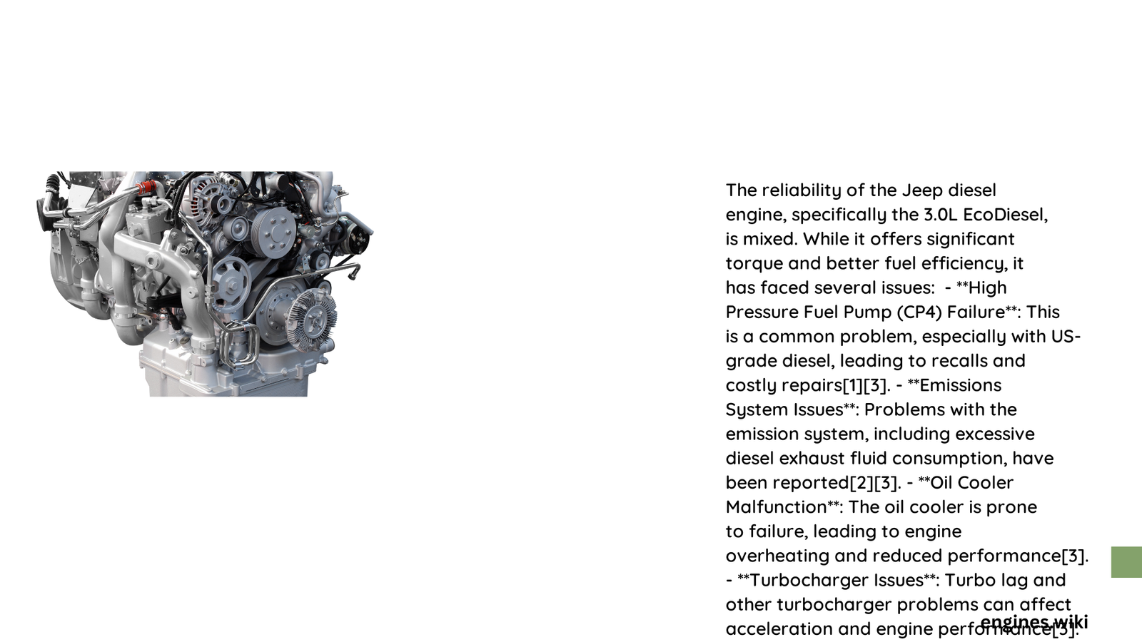 is the jeep diesel engine reliable