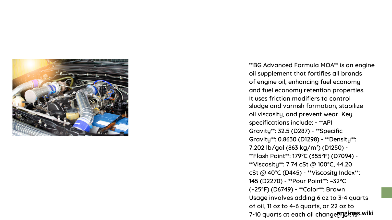 moa engine oil supplement
