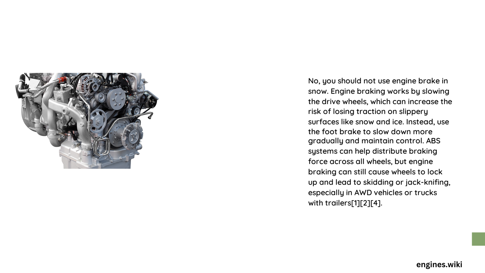 should you use engine brake in snow