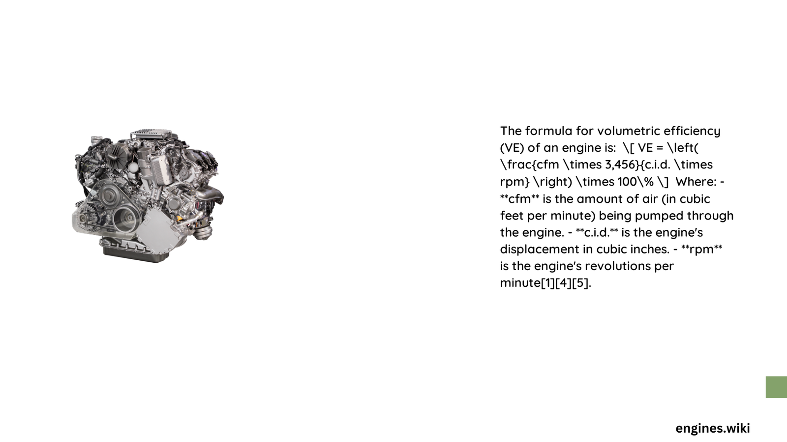 volumetric efficiency of an engine formula