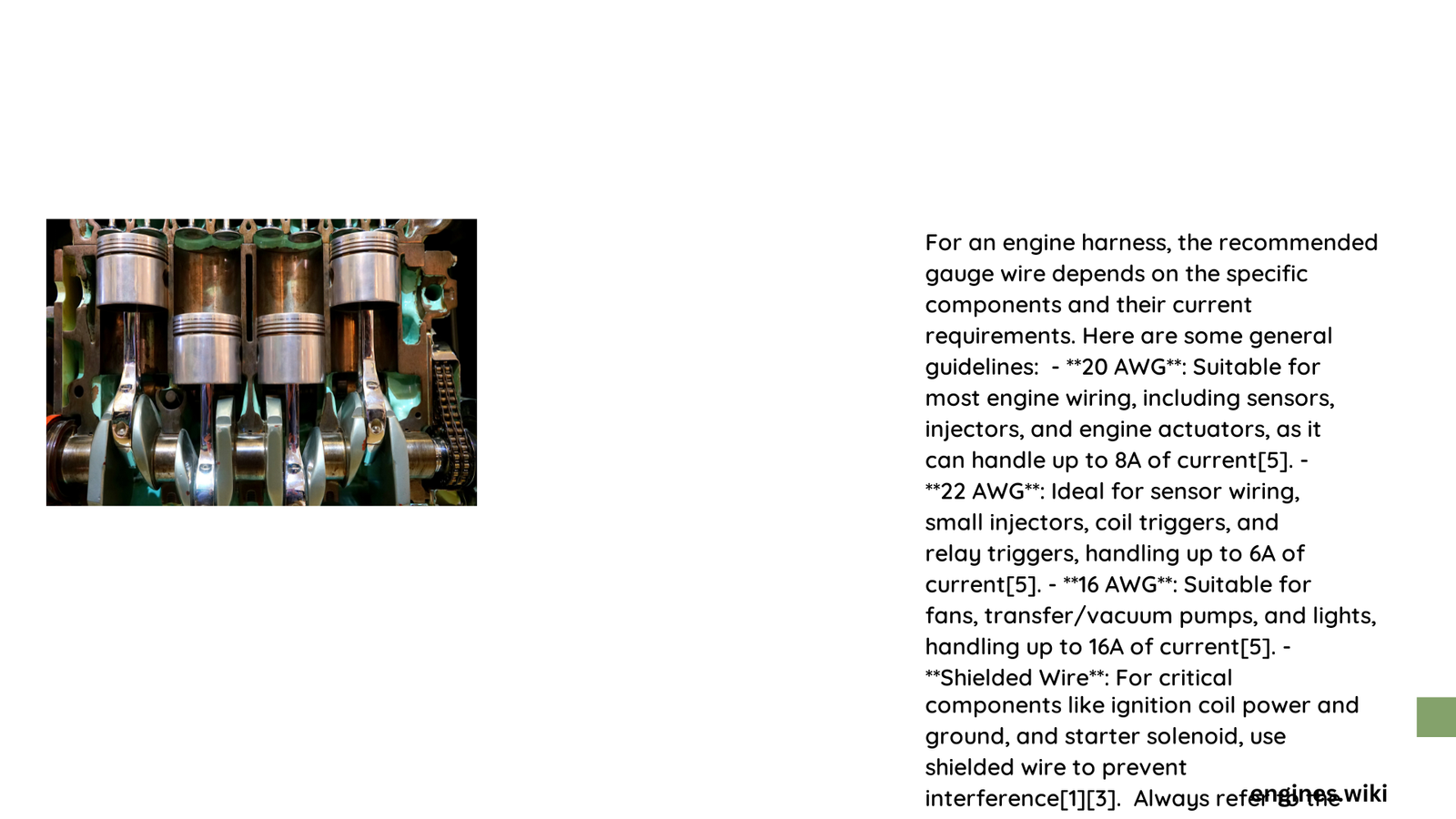 what gauge wire for engine harness