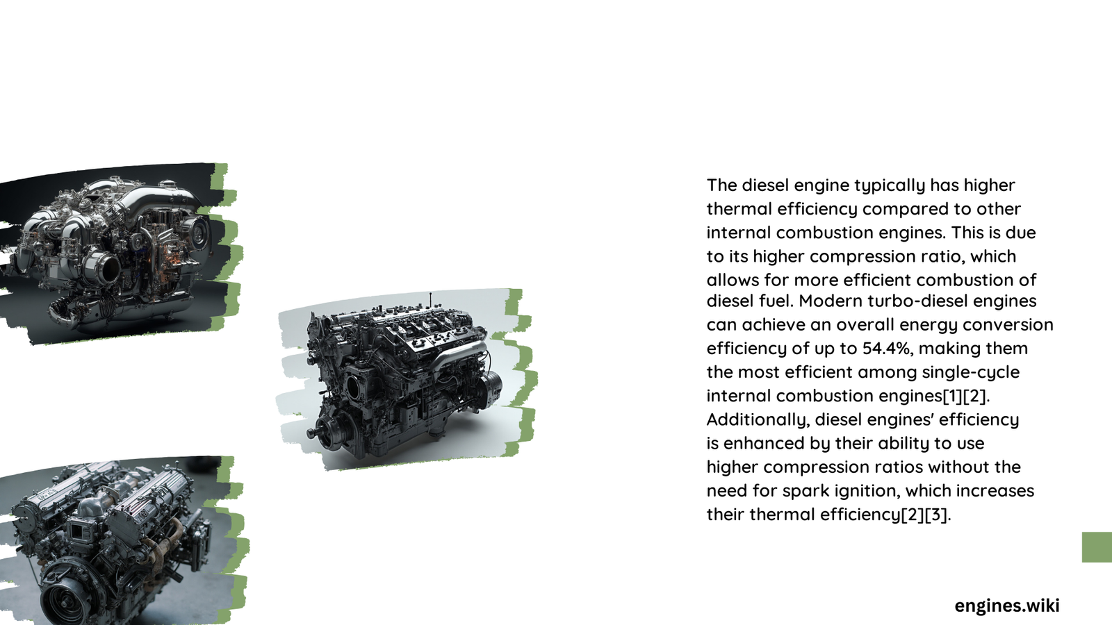 which of the following engine has higher thermal efficiency