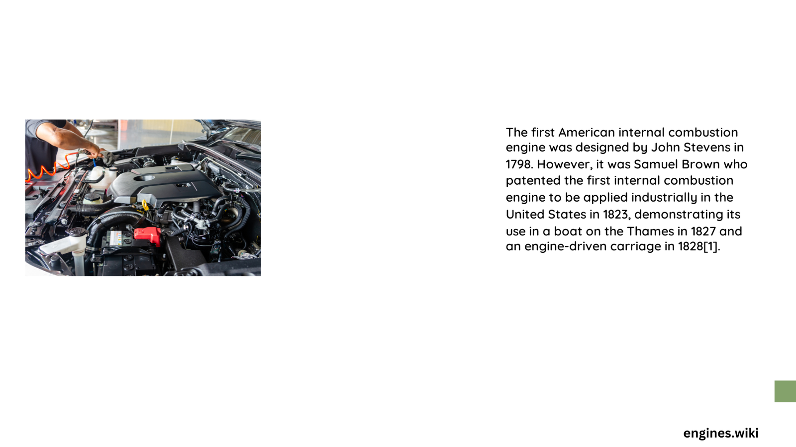 who invented the internal combustion engine in america